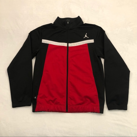 Jordan Shirts & Tops Nike Air Jordan Black Red Full Zip Basketball